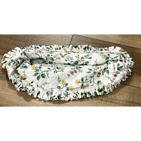 Longaberger VANITY Basket Liner‎ WHITE VINE FLORAL Fabric - Picture 2 of 3
